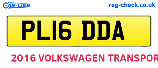 PL16DDA are the vehicle registration plates.