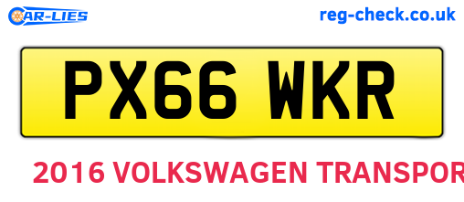 PX66WKR are the vehicle registration plates.