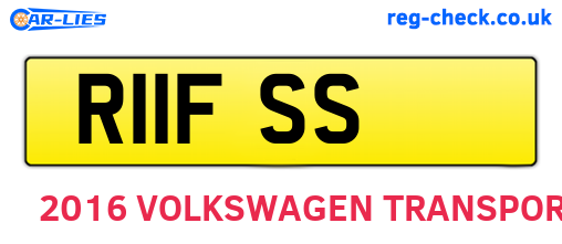 R11FSS are the vehicle registration plates.