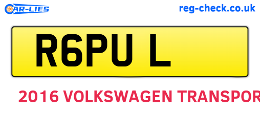 R6PUL are the vehicle registration plates.