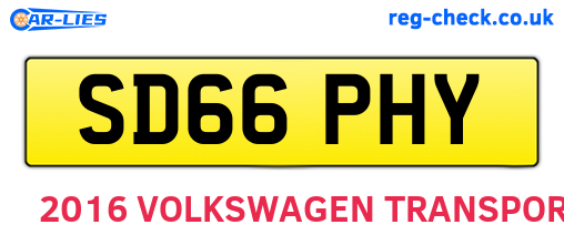 SD66PHY are the vehicle registration plates.