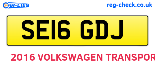 SE16GDJ are the vehicle registration plates.