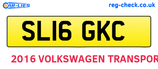 SL16GKC are the vehicle registration plates.