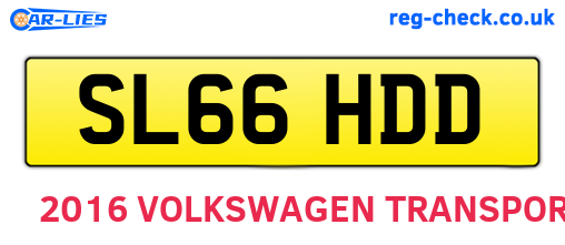 SL66HDD are the vehicle registration plates.