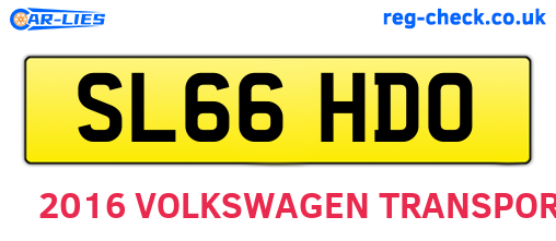 SL66HDO are the vehicle registration plates.