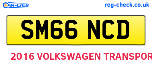 SM66NCD are the vehicle registration plates.