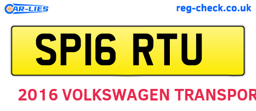 SP16RTU are the vehicle registration plates.