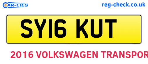 SY16KUT are the vehicle registration plates.