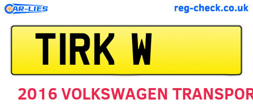 T1RKW are the vehicle registration plates.