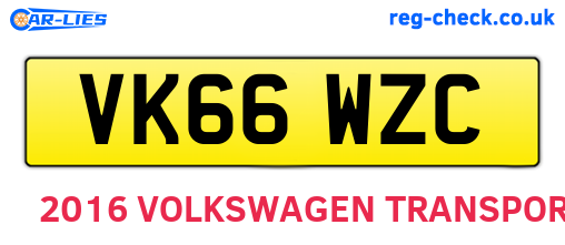VK66WZC are the vehicle registration plates.