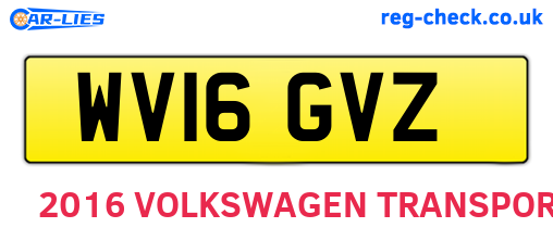 WV16GVZ are the vehicle registration plates.