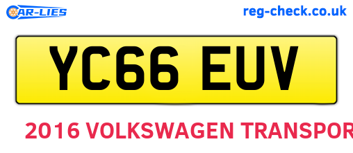 YC66EUV are the vehicle registration plates.