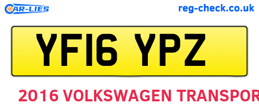 YF16YPZ are the vehicle registration plates.