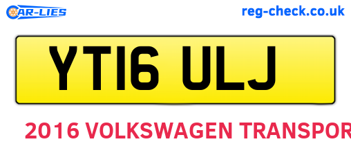 YT16ULJ are the vehicle registration plates.