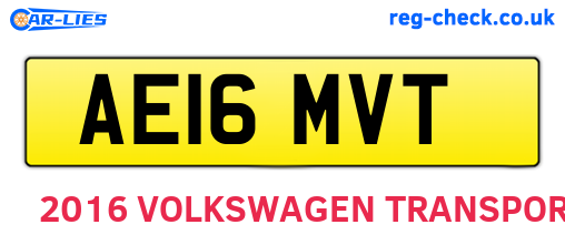 AE16MVT are the vehicle registration plates.