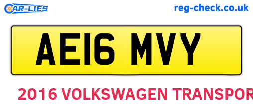 AE16MVY are the vehicle registration plates.