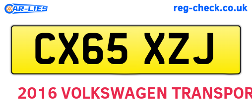 CX65XZJ are the vehicle registration plates.