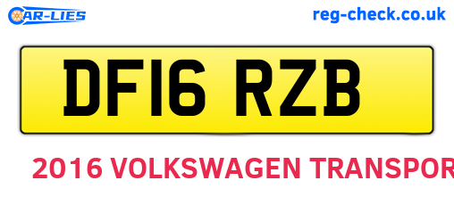 DF16RZB are the vehicle registration plates.