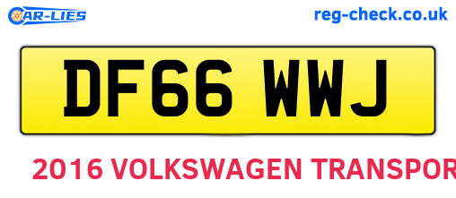 DF66WWJ are the vehicle registration plates.