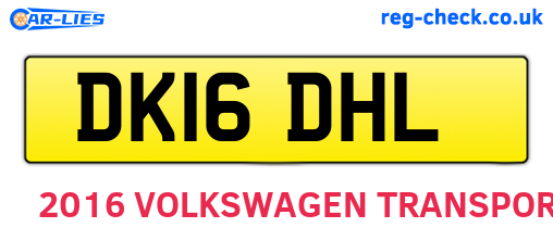 DK16DHL are the vehicle registration plates.