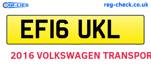 EF16UKL are the vehicle registration plates.