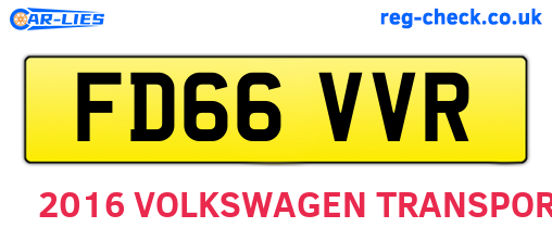 FD66VVR are the vehicle registration plates.