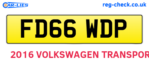 FD66WDP are the vehicle registration plates.