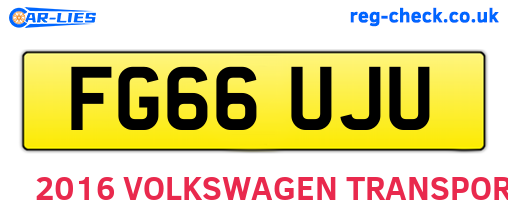 FG66UJU are the vehicle registration plates.