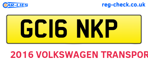 GC16NKP are the vehicle registration plates.