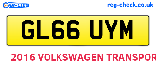 GL66UYM are the vehicle registration plates.