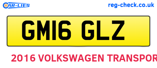GM16GLZ are the vehicle registration plates.