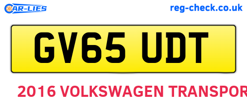 GV65UDT are the vehicle registration plates.