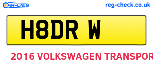 H8DRW are the vehicle registration plates.