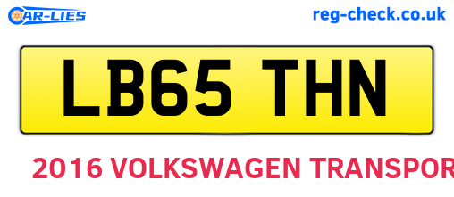 LB65THN are the vehicle registration plates.
