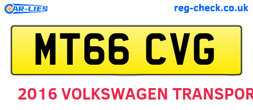 MT66CVG are the vehicle registration plates.