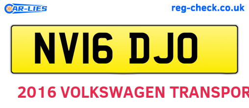 NV16DJO are the vehicle registration plates.