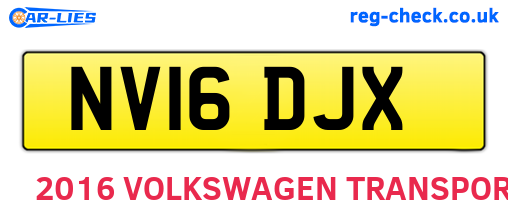 NV16DJX are the vehicle registration plates.