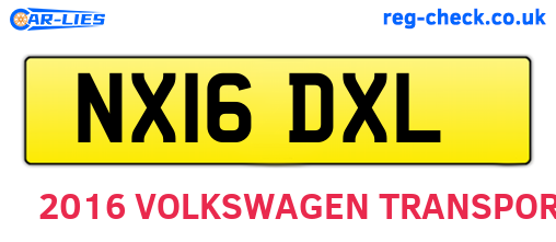 NX16DXL are the vehicle registration plates.