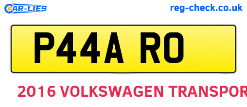 P44ARO are the vehicle registration plates.