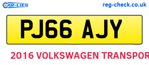 PJ66AJY are the vehicle registration plates.