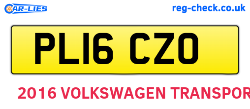 PL16CZO are the vehicle registration plates.