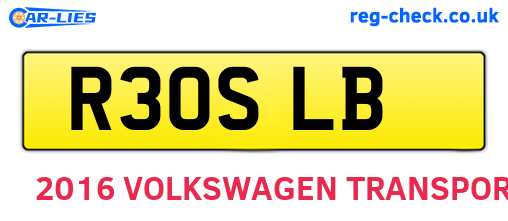 R30SLB are the vehicle registration plates.
