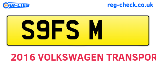 S9FSM are the vehicle registration plates.