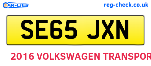 SE65JXN are the vehicle registration plates.