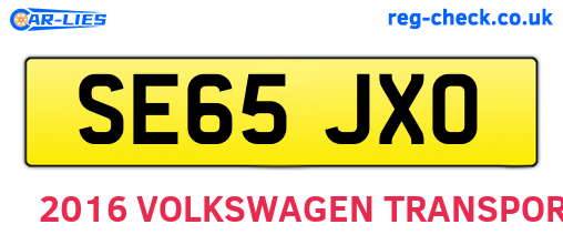 SE65JXO are the vehicle registration plates.