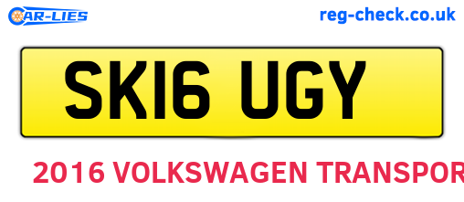 SK16UGY are the vehicle registration plates.
