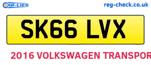 SK66LVX are the vehicle registration plates.