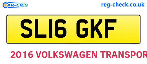 SL16GKF are the vehicle registration plates.