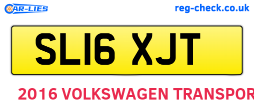 SL16XJT are the vehicle registration plates.