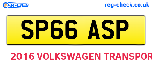 SP66ASP are the vehicle registration plates.